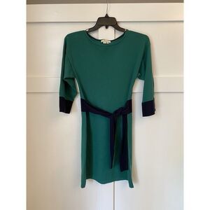 Boden Esmeralda Kimono Knitted Wool Blend Midi Dress Green Womens Size 4‎ Belted